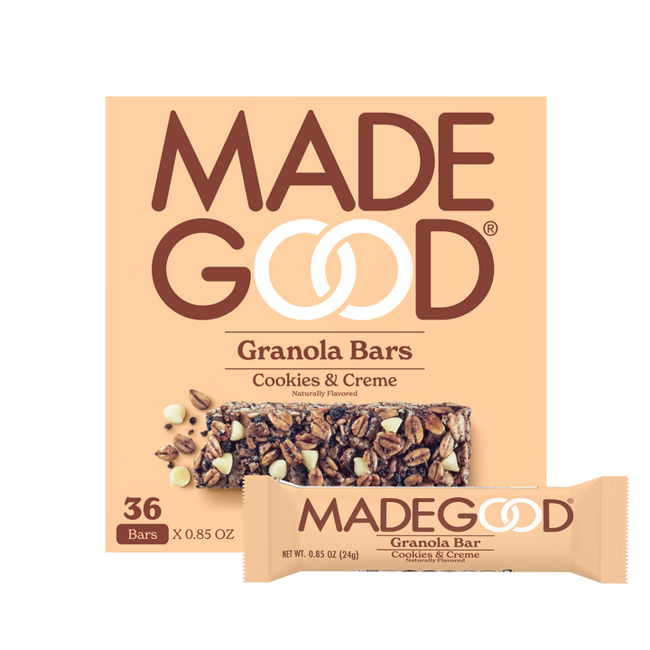 36 bars of MadeGood cookies & creme granola bar