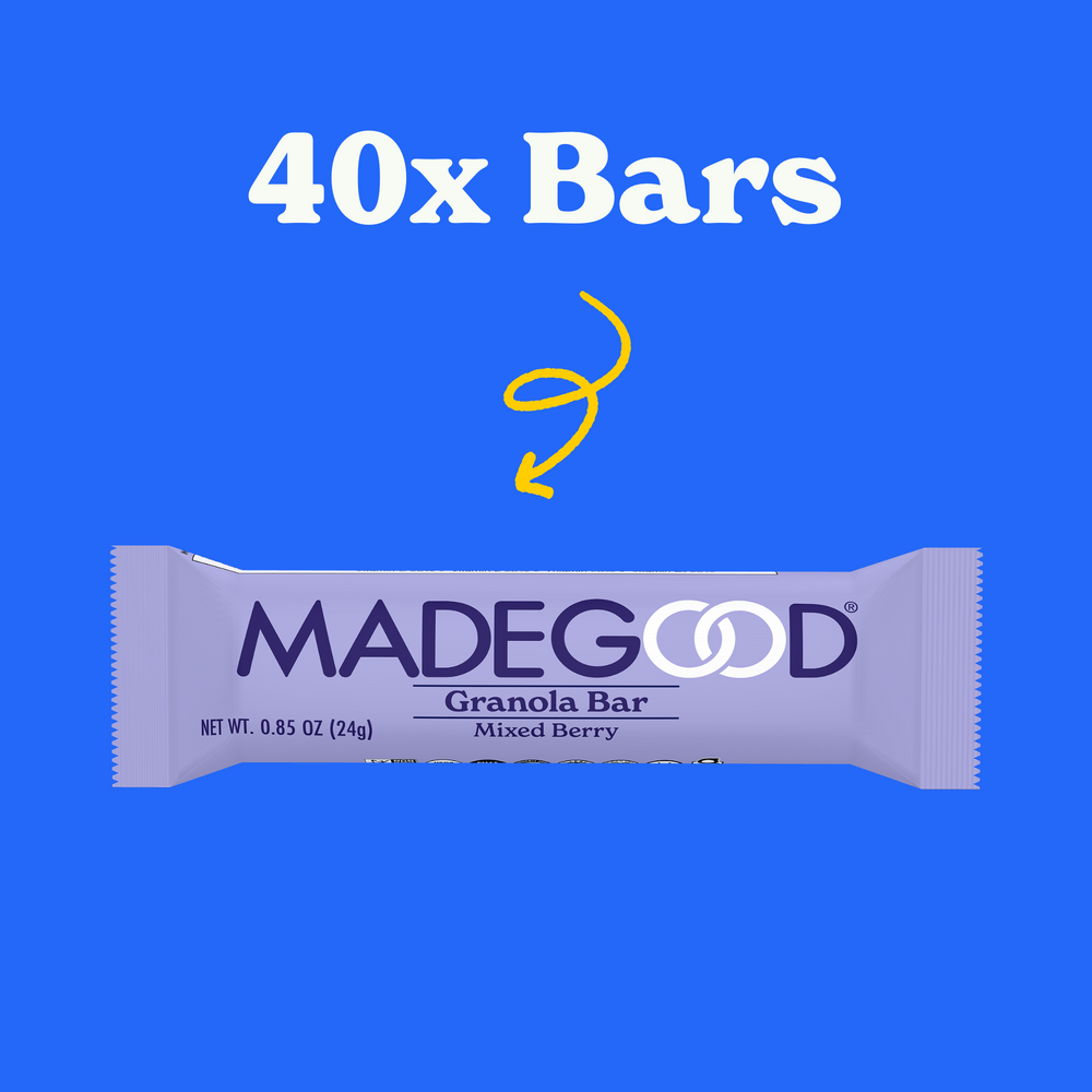 40 bars of MadeGood mixed berry granola bar