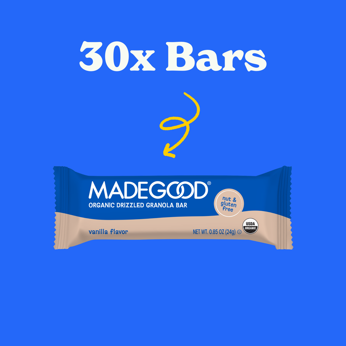 Vanilla Drizzled Granola Bars