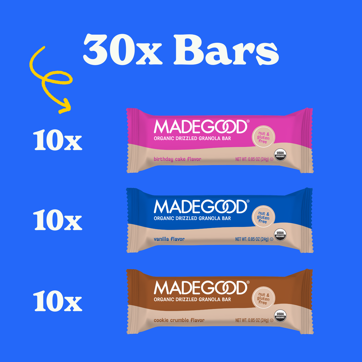 Drizzled Granola Bars Variety Pack