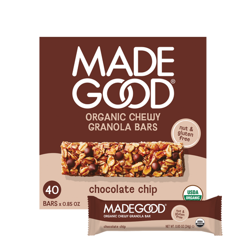 40 count of MadeGood chocolate chip granola bars