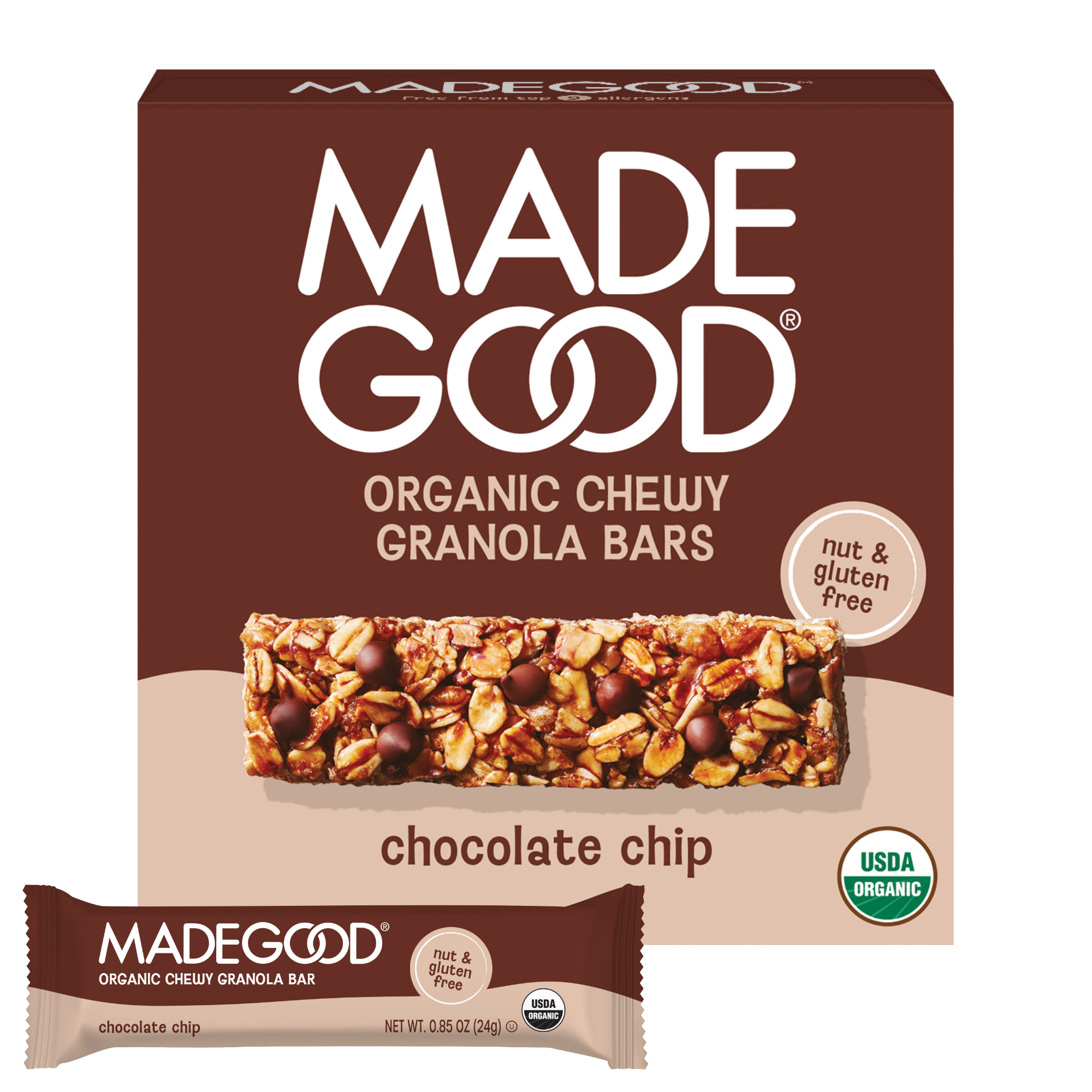 Kirkland Signature Soft & Chewy Granola Bars – Chocolate Chip, 0.85 Oz, 64-Count Bulk Pack