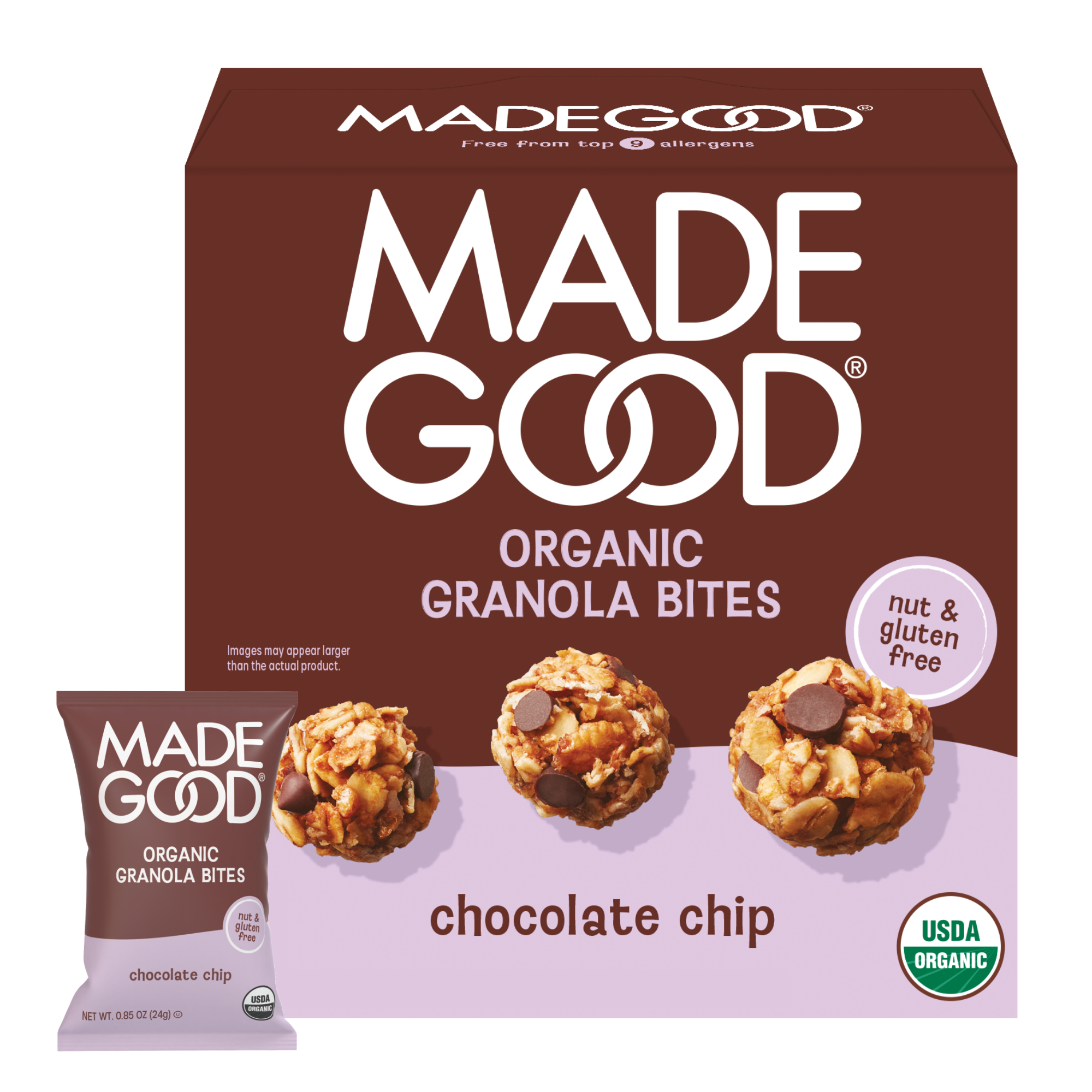 Chocolate Chip Granola Minis | Organic, non-GMO, Nut-Free Snacks