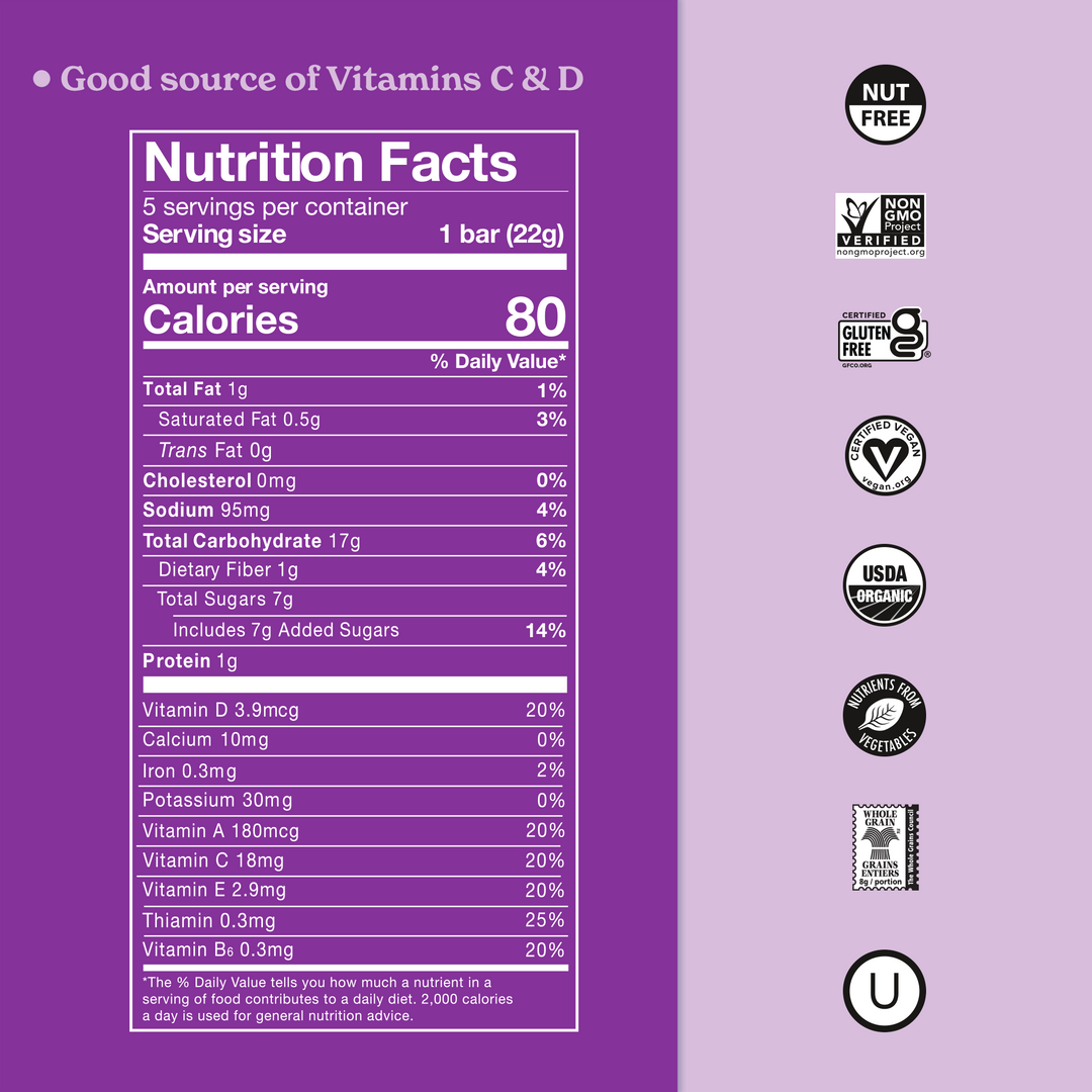 Nutrition facts: 80 calories per serving