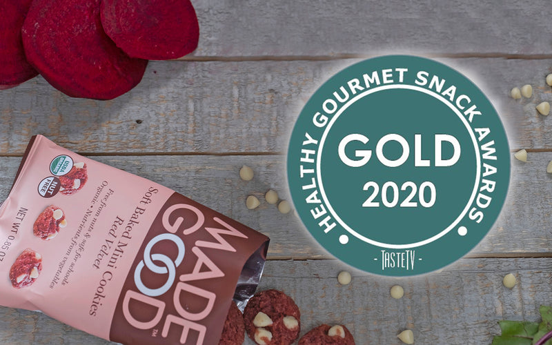 MadeGood Red Velvet Cookies win Gold at Tasty Awards 2020