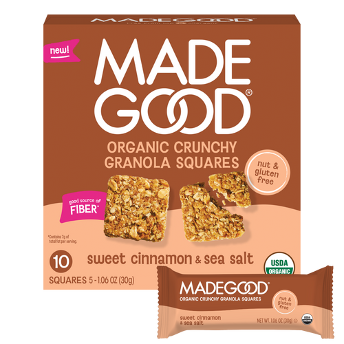 Crunchy Granola Squares - Sweet Cinnamon & Sea Salt