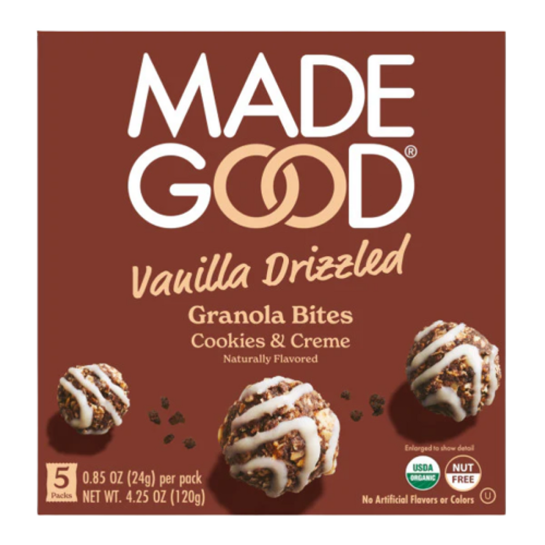 [Test] Cookies & Crème Vanilla Drizzled Granola Bites
