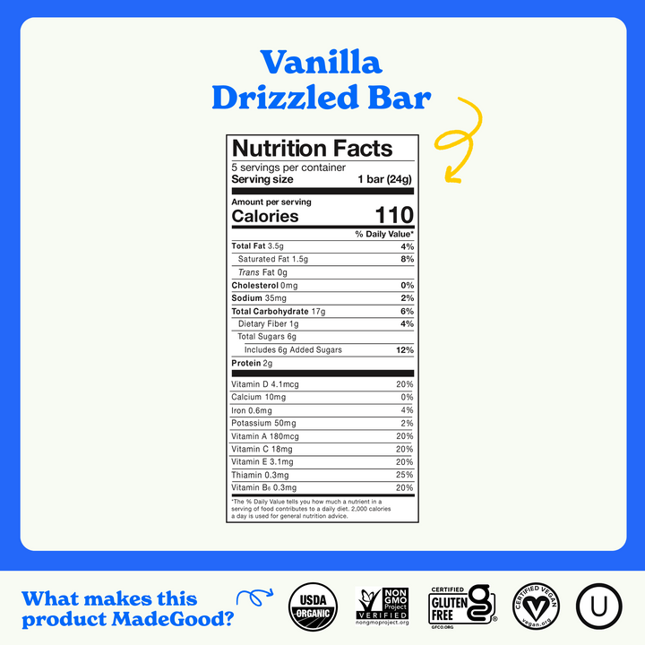 Vanilla Drizzled Granola Bars (30 Count)