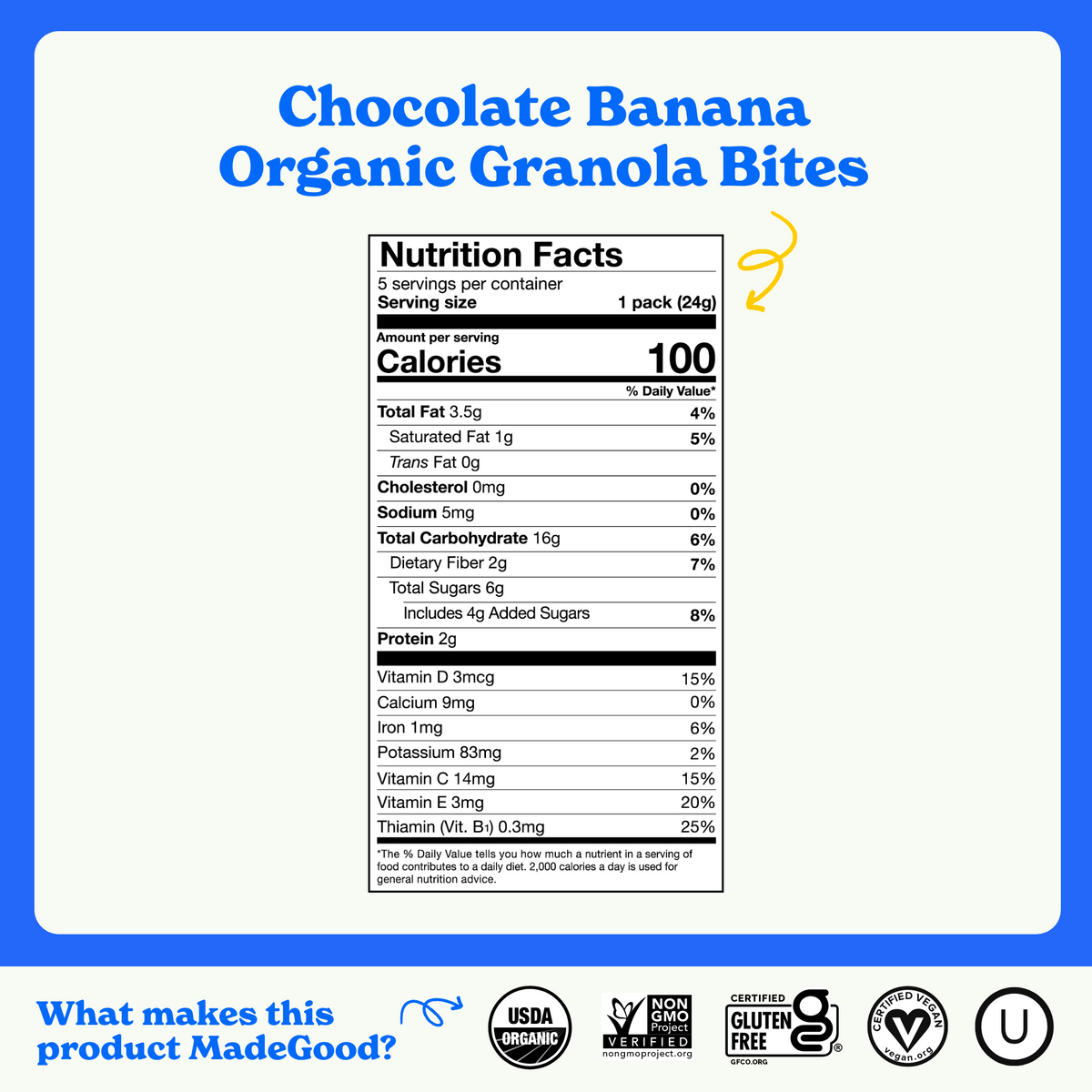 Chocolate Banana Granola Bites (28 Count)