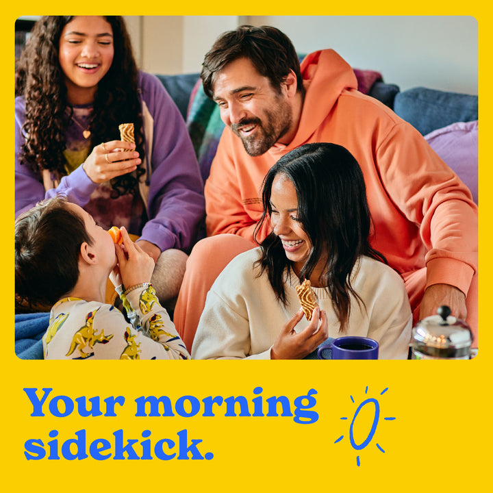 Your morning sidekick: a family enjoying MadeGood mornings bar