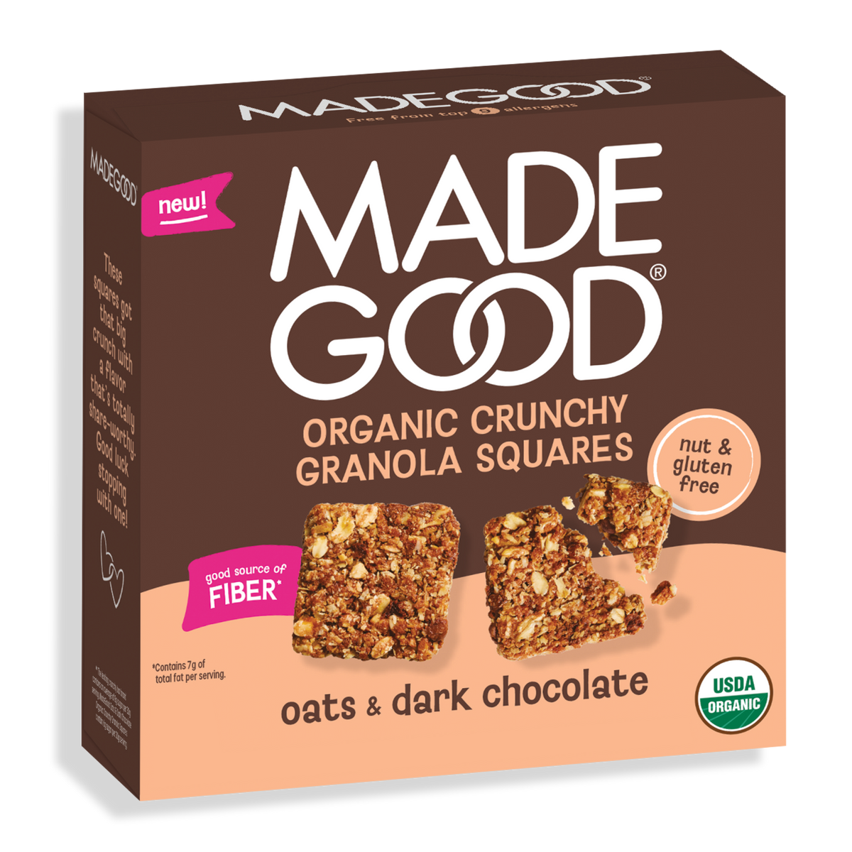 Crunchy Granola Squares - Oats & Dark Chocolate