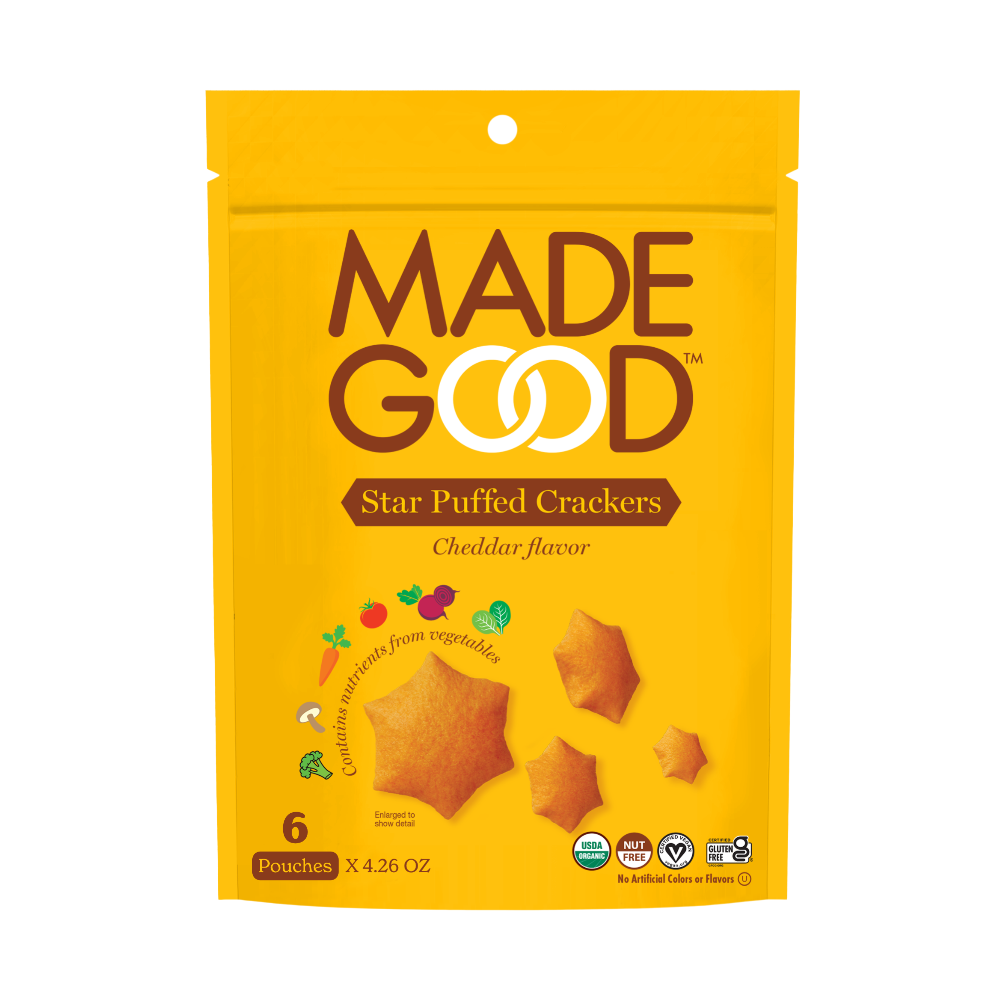 Cheddar Star Puffed Crackers- Top 9 Allergen Free