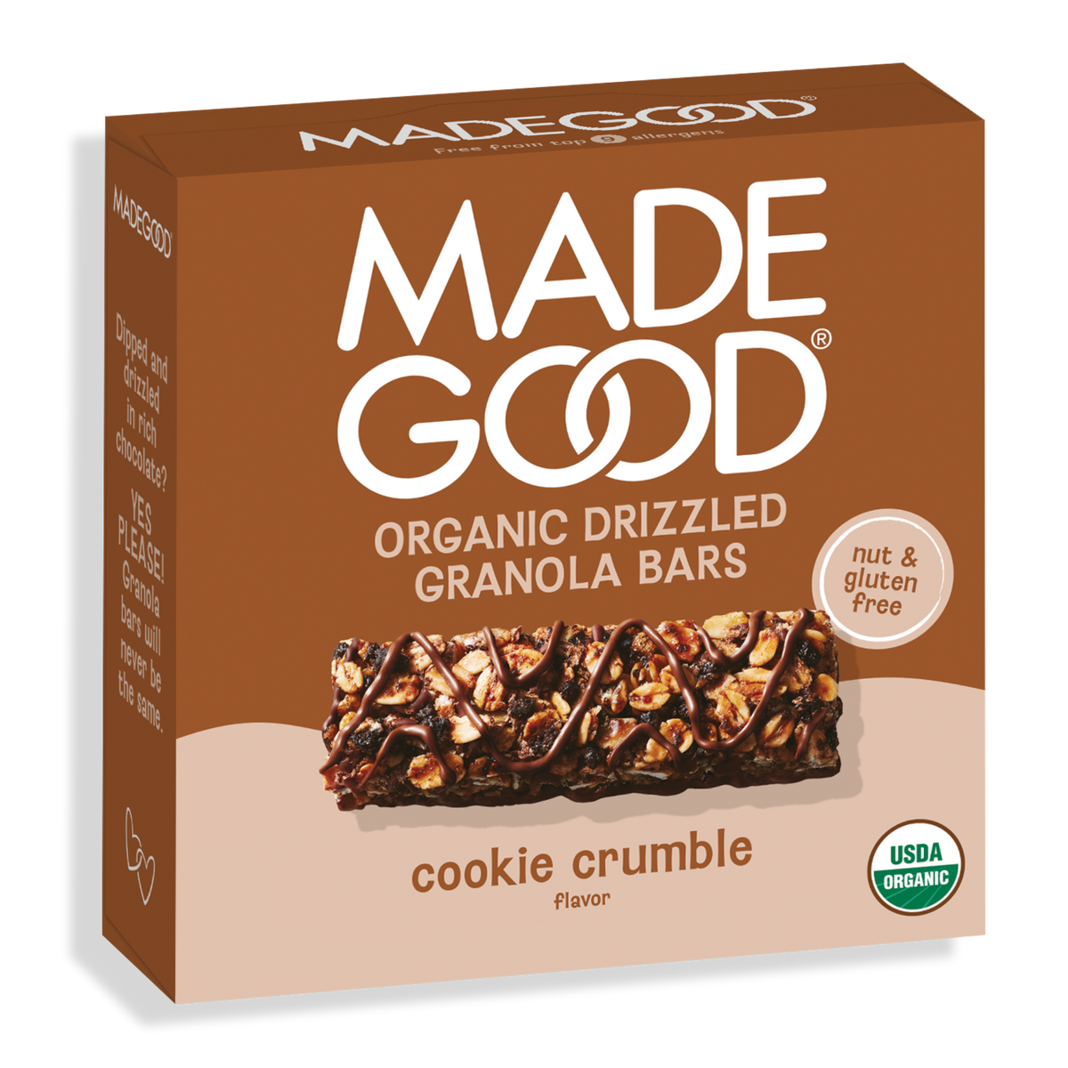 Cookie Crumble Drizzled Granola Bars