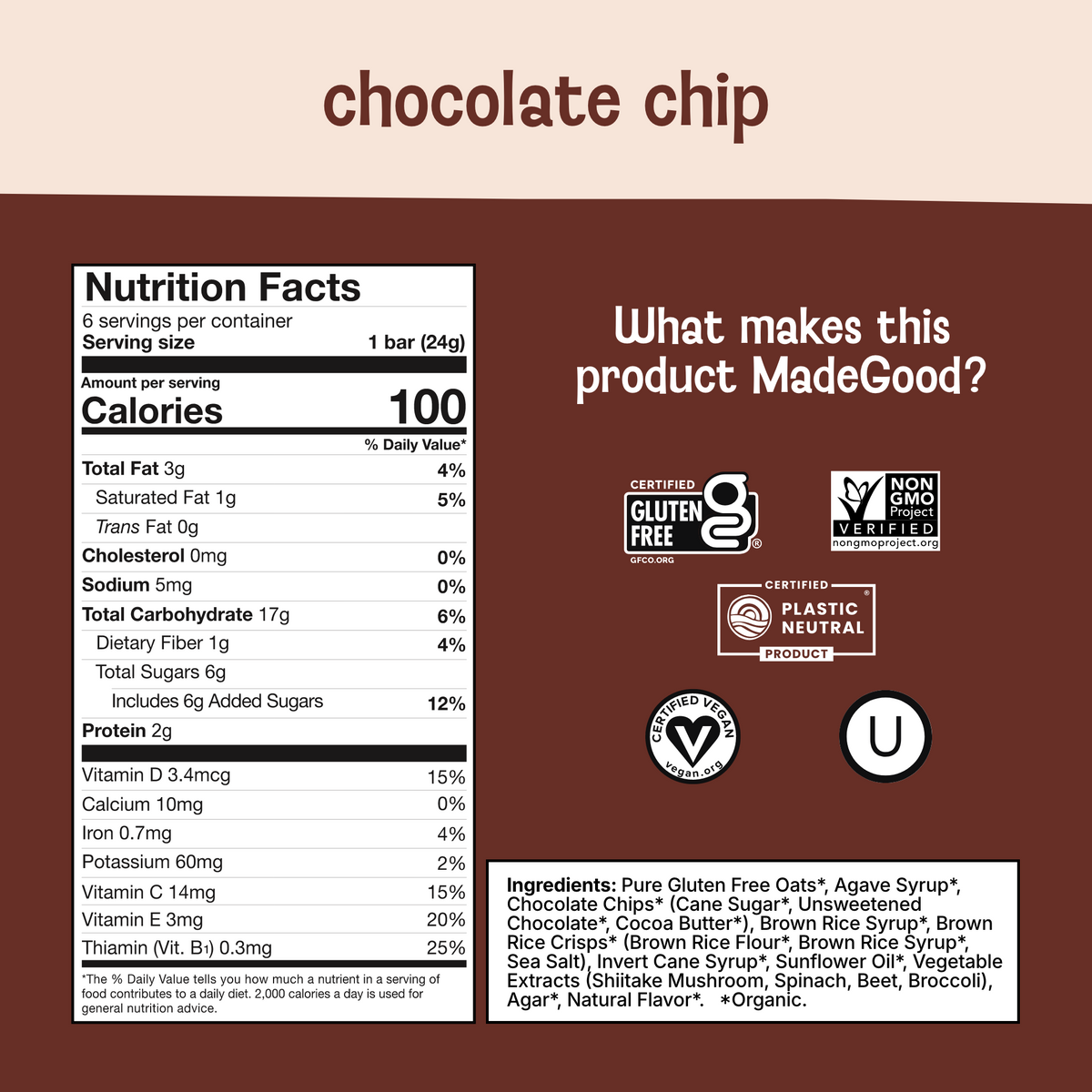 Chocolate Chip Granola Bars