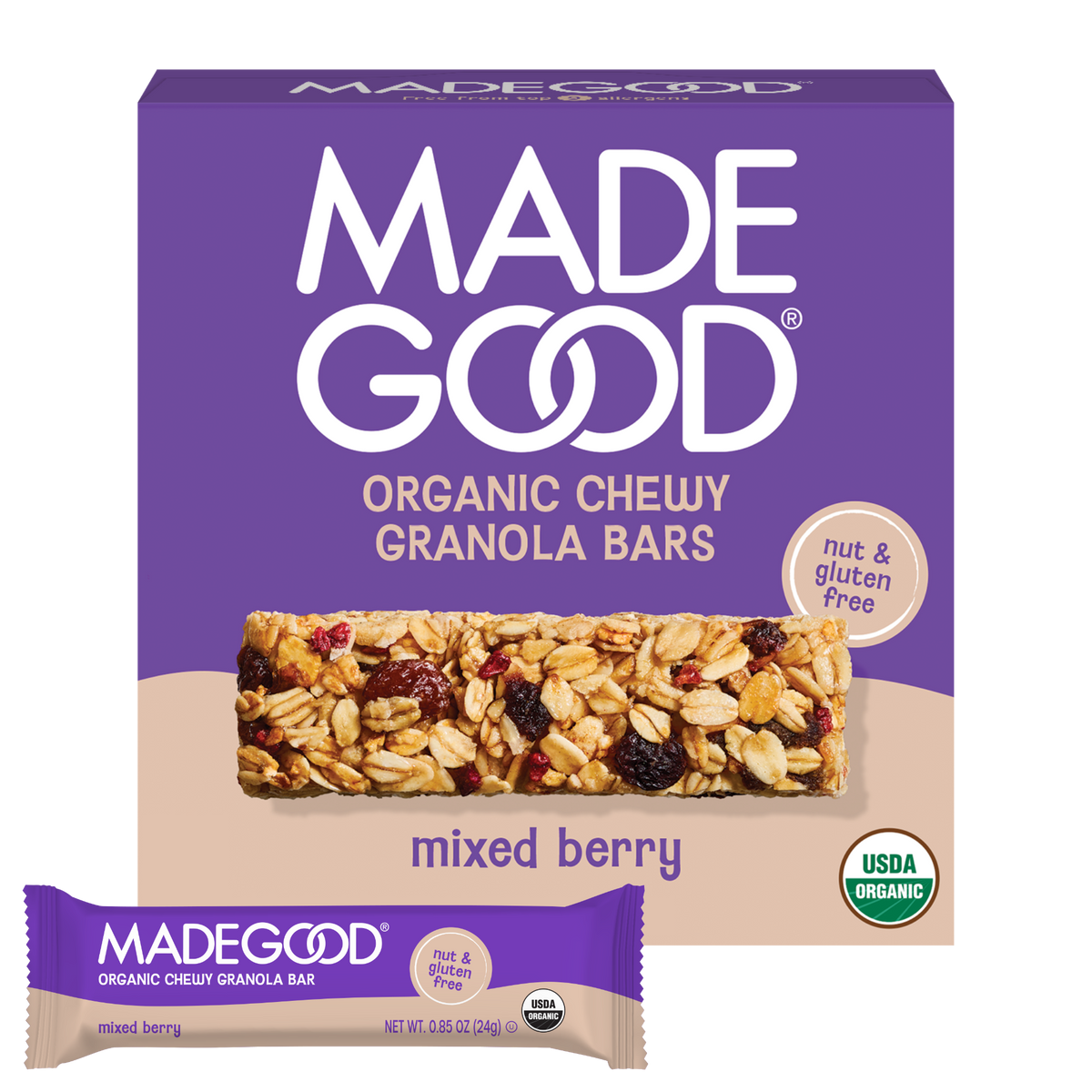 Mixed Berry Granola Bars