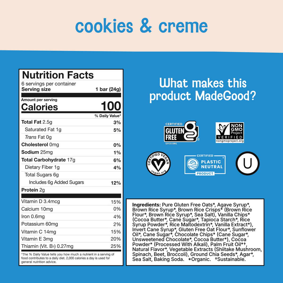 Cookies & Crème Granola Bars