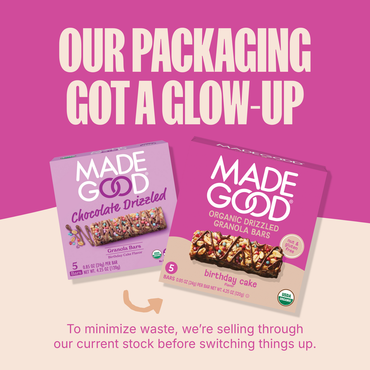 Birthday Cake Drizzled Granola Bars