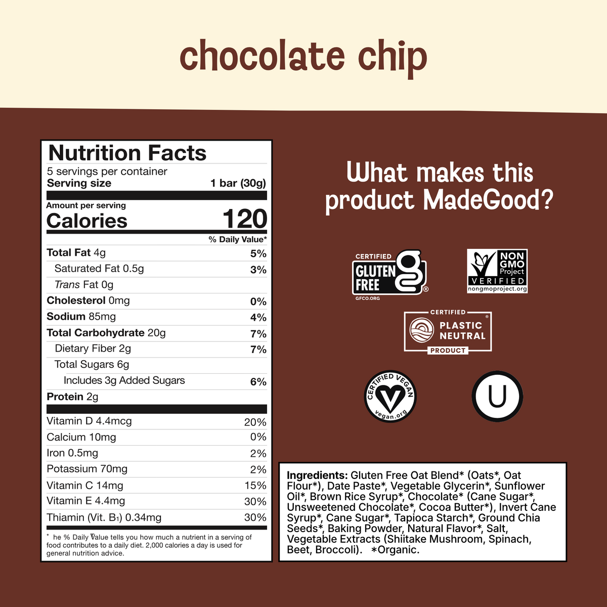 Mornings Chocolate Chip Soft Baked Bars