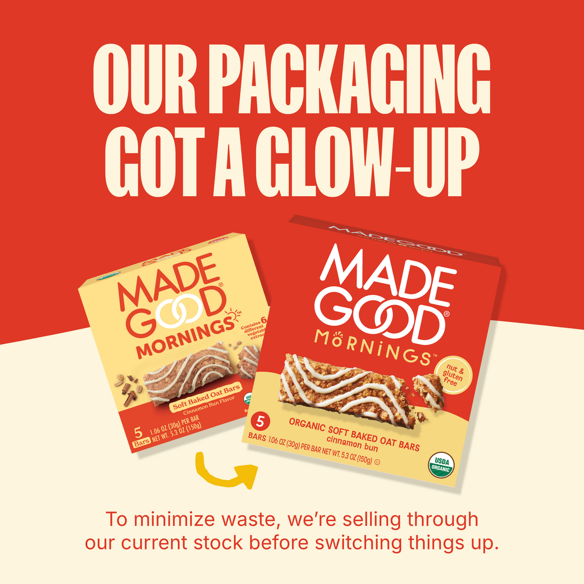 Mornings Cinnamon Bun Soft Baked Bars