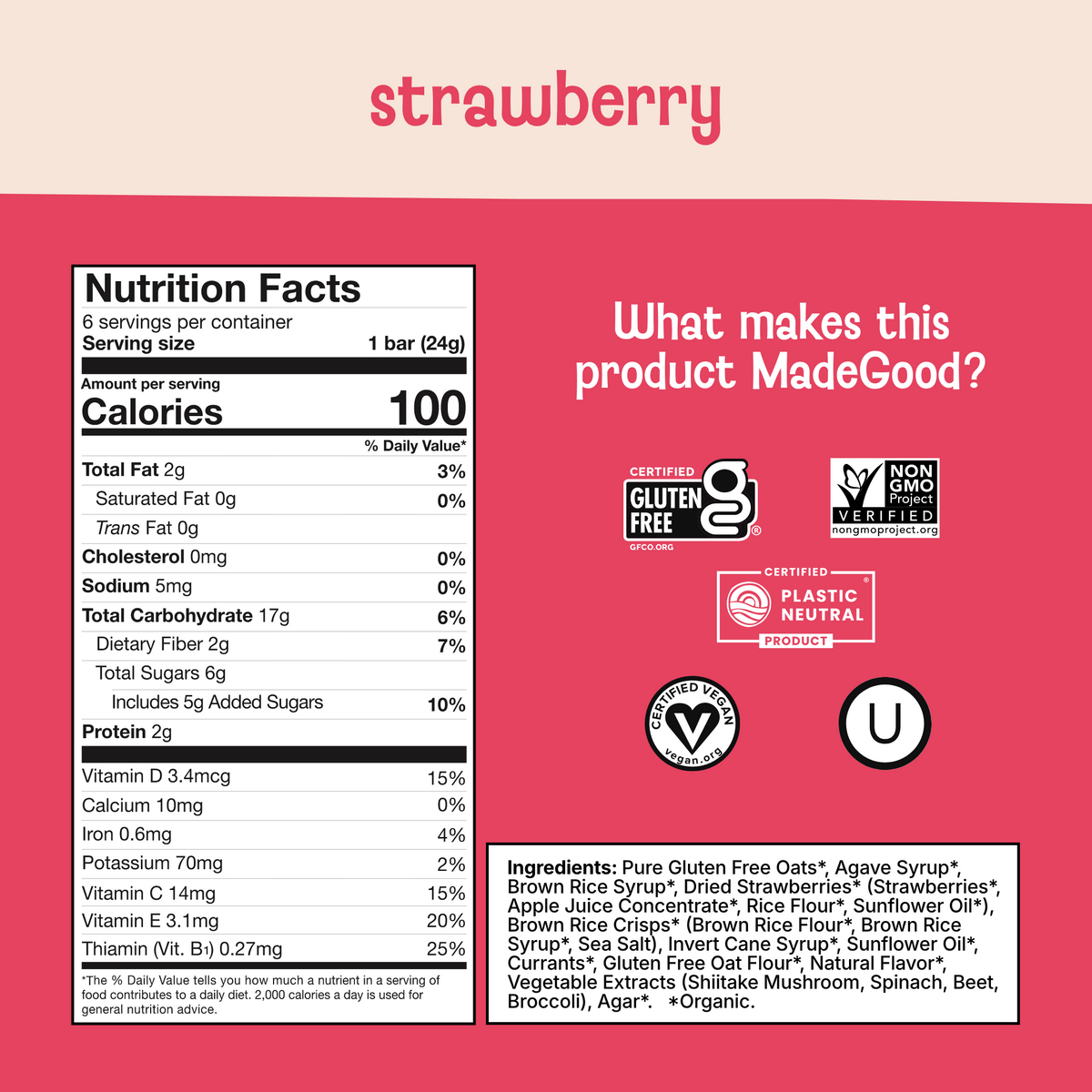 Strawberry Granola Bars