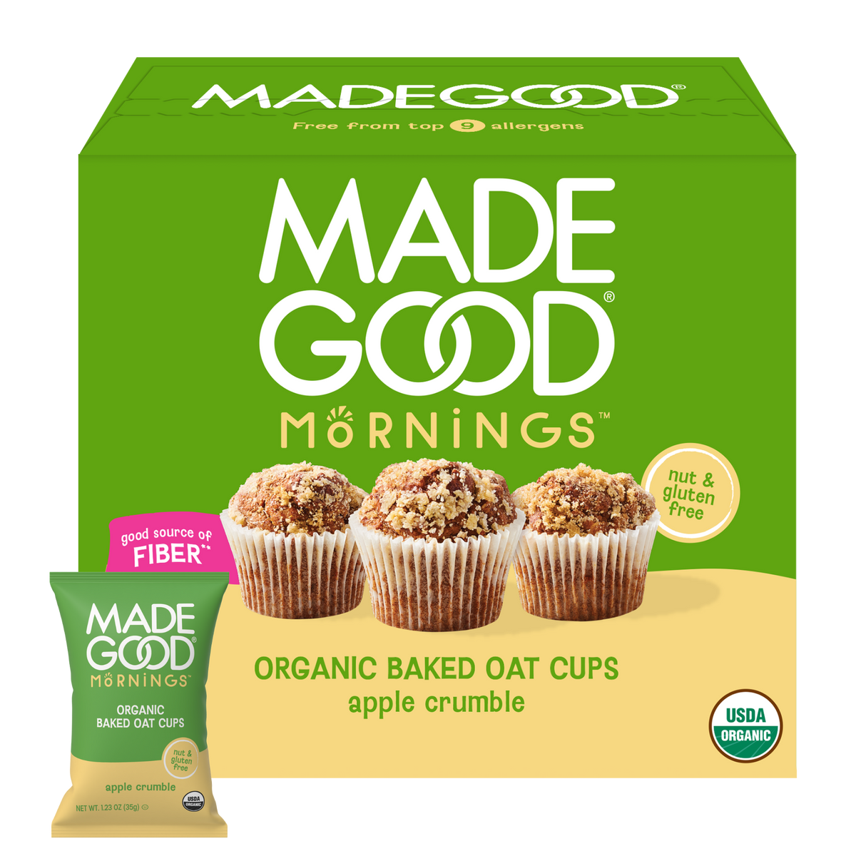 MadeGood Baked Oat Cups package