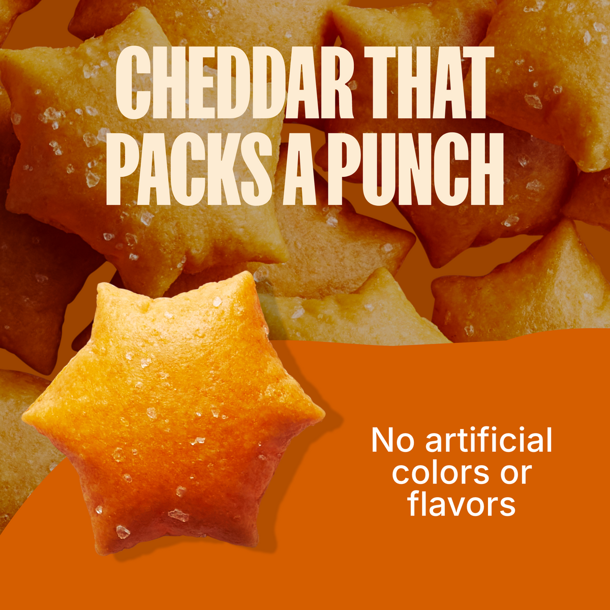 Cheddar Star Puffed Crackers