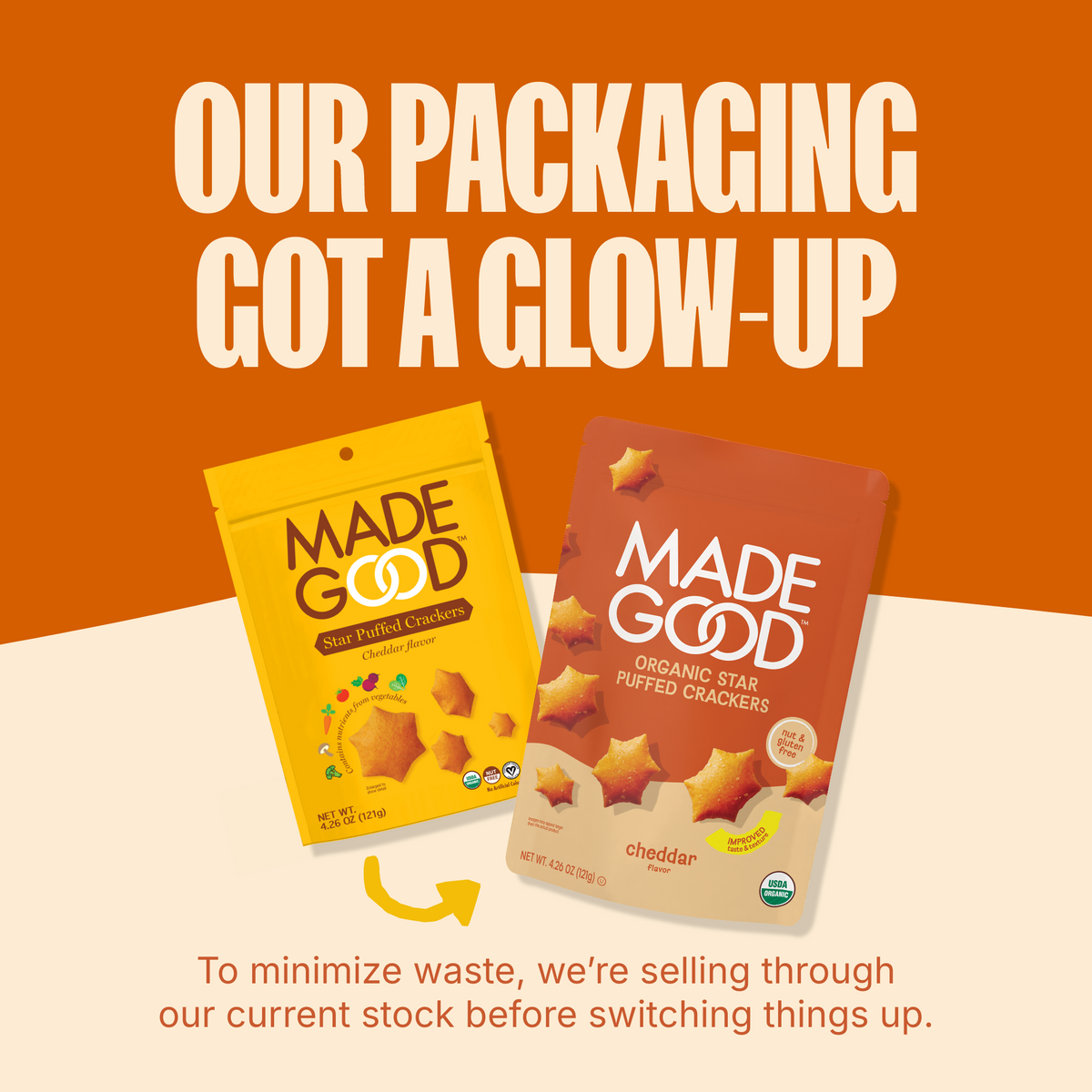 Cheddar Star Puffed Crackers