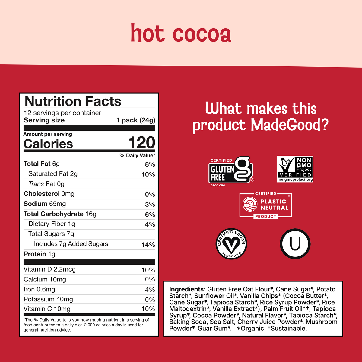 Hot Cocoa Organic Crunchy Mini Cookies